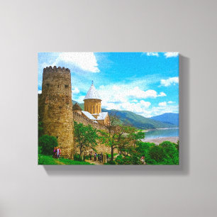 Impressão Em Tela Ananuri Castle Georgia Aragvi Caucuses Montanhas