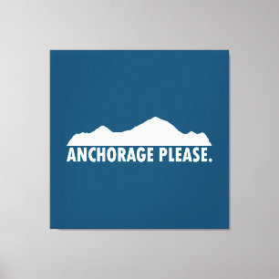 Impressão Em Tela Anchorage Alaska Por Favor Travesseiro decorativo