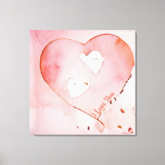 Impressão Em Tela Anders Artiont - "Corações Flutuantes"