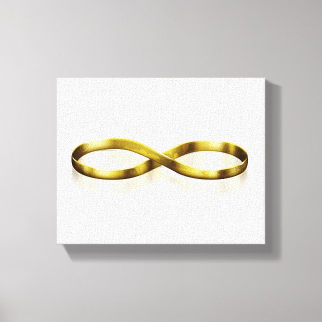 Impressão Em Tela Anéis de Casamento Infinito (Frente)