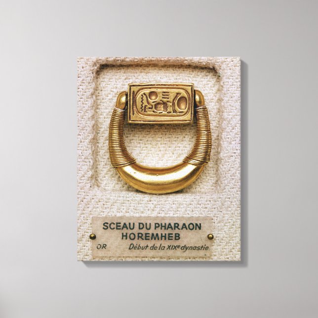 Impressão Em Tela Anel com selo do General Horemheb (Frente)