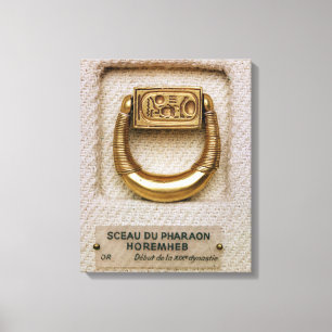 Impressão Em Tela Anel com selo do General Horemheb