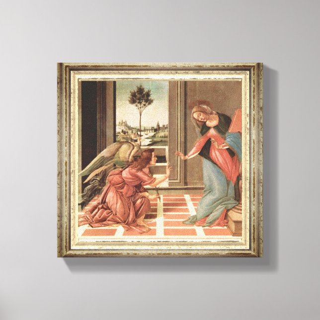 Impressão Em Tela Angel Gabriel E Mary (Frente)