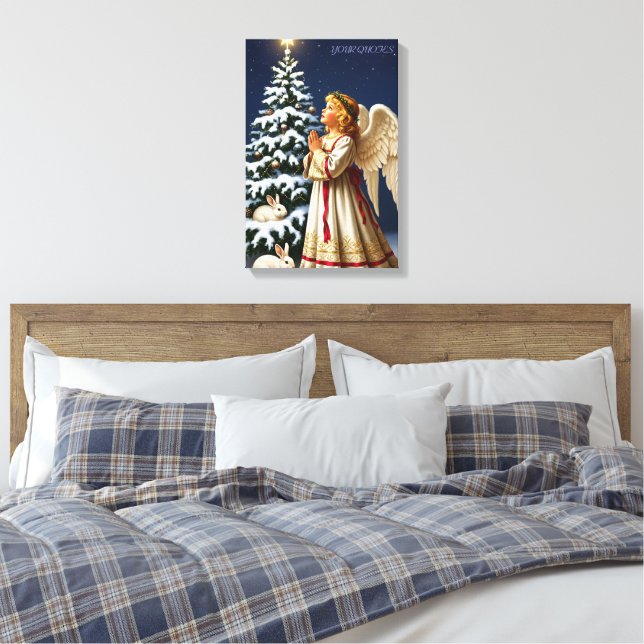 Impressão Em Tela Angel of Christmas Night – Classical Holiday  (Insitu(Quarto))
