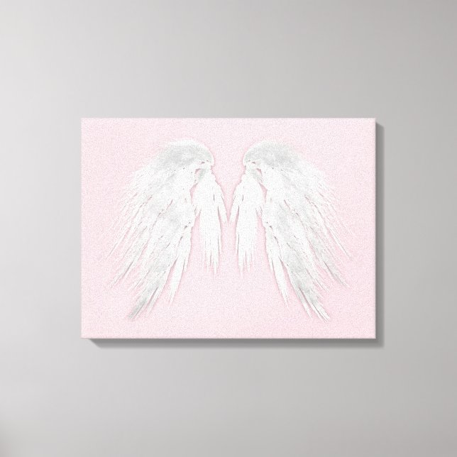 Impressão Em Tela ANGEL WINGS Rosa (Frente)
