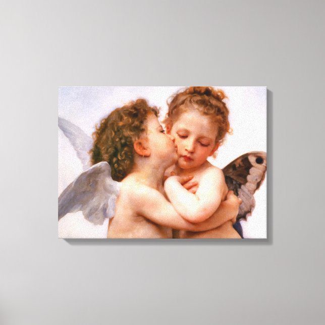 Impressão Em Tela Angels First Biss, Bouguereau Fine Art (Frente)