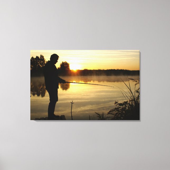 Impressão Em Tela Angler manhã (Frente)