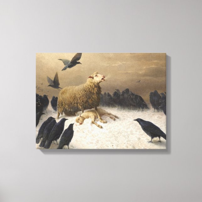 Impressão Em Tela Anguish Por August Friedrich Albrecht Schenck 1876 (Frente)