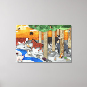 Impressão Em Tela Animais de Tennessee