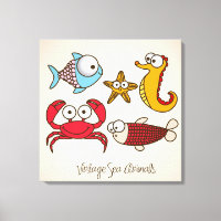 Animais do Mar de Vintage