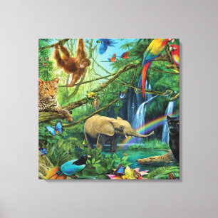 Impressão Em Tela Animais que vivem juntos travesseiros decorativos