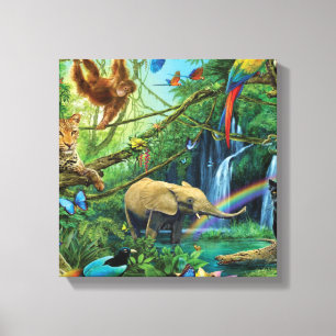 Impressão Em Tela Animais que vivem juntos travesseiros decorativos