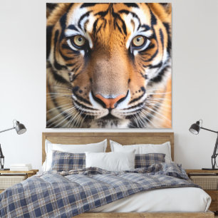 Impressão Em Tela Animais Selvagens da Natureza - Tela de Tigre