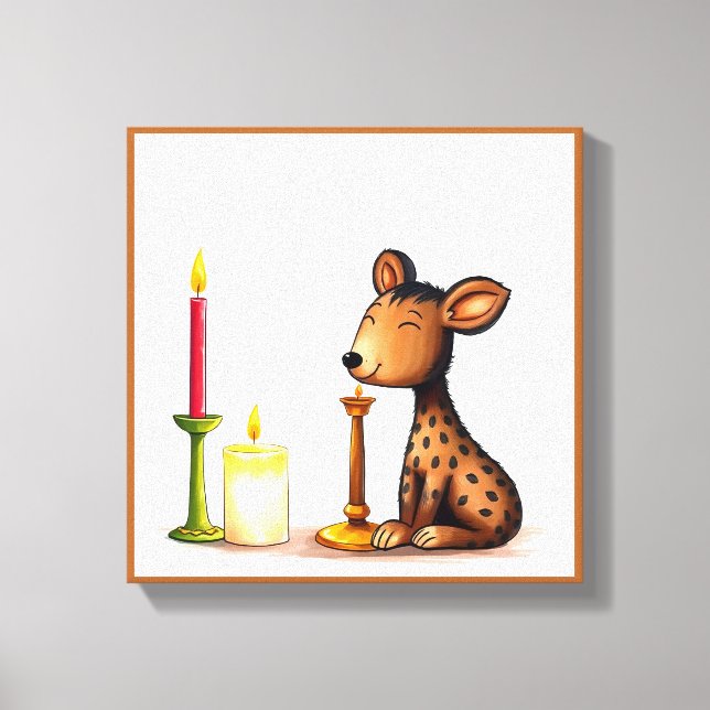 Impressão Em Tela Animais selvagens festivos Kwanzaa vibrantes em di (Frente)