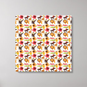 Impressão Em Tela Animal do zoológico Safari, uma aldeia de selva d