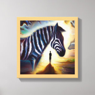Impressão Em Tela Animal Espiritual Zebra 1
