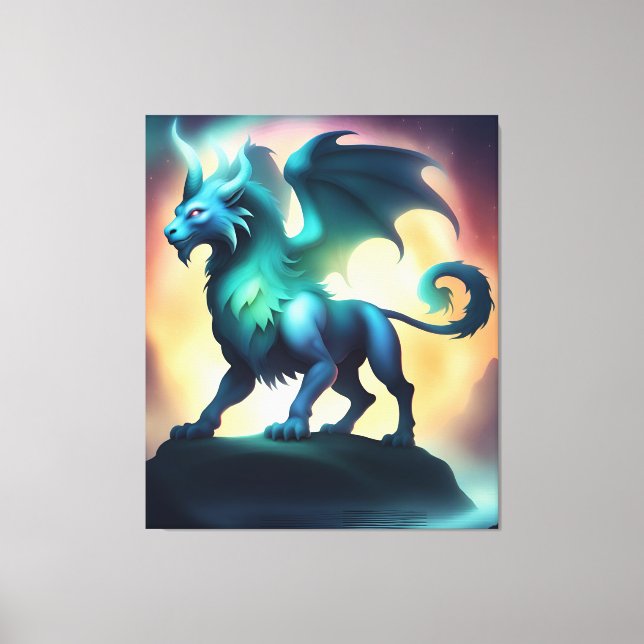 Impressão Em Tela animal místico (Frente)