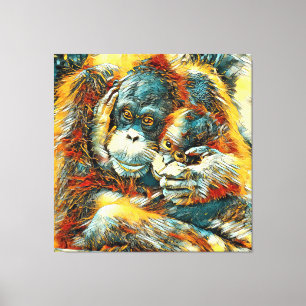 Impressão Em Tela AnimalArt_OringUtan_003