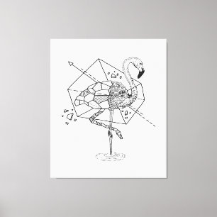 Impressão Em Tela Aniometry Flamingo apresenta o Lover  Amantes Flam