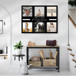 Impressão Em Tela Aniversário de Casamento com 5 de Foto Minimalista<br><div class="desc">Capture as memórias com esta design de aniversário de Casamento de Seis Fotos,  elegante e minimalista e elegante. Basta adicionar suas fotos,  nomes de casais e a data,  e você criou um guardião para ser precioso por toda a vida.</div>