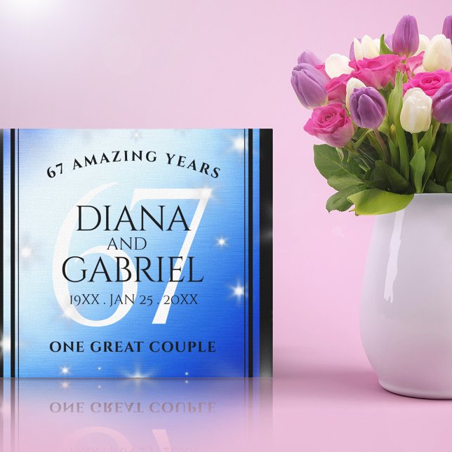 Impressão Em Tela Aniversário de Casamento da 67ª Estrela Sapphire (Criador carregado)