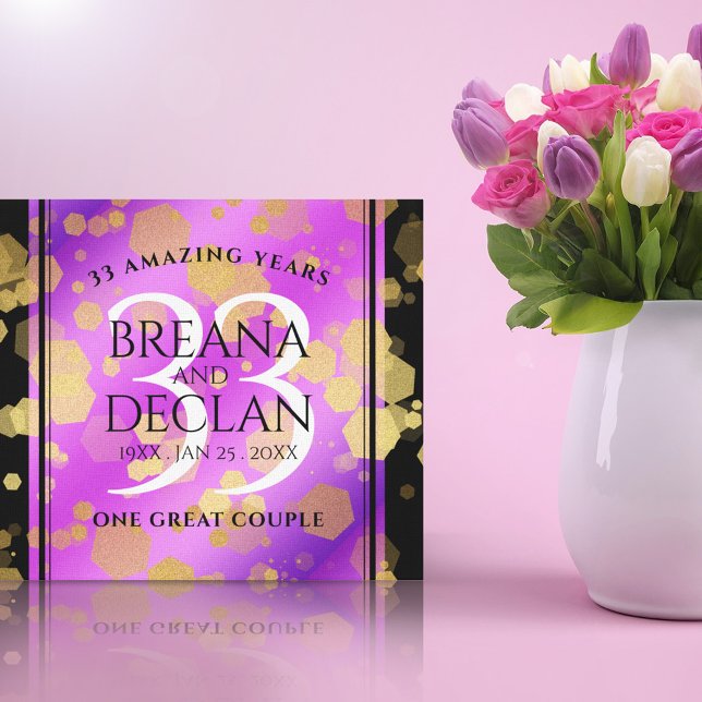 Impressão Em Tela Aniversário de Casamento de Ametist Elegante 33 (Criador carregado)