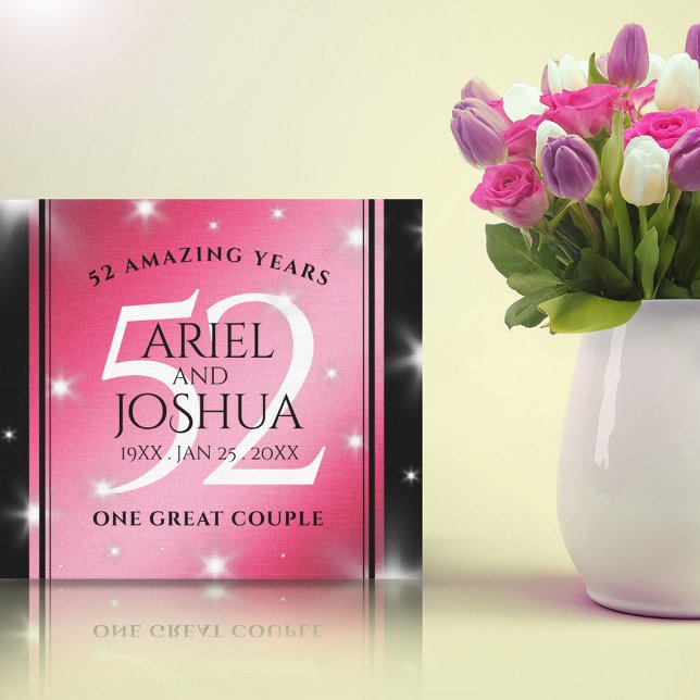 Impressão Em Tela Aniversário de Casamento de Ruby da Elegante 52ª E (Criador carregado)