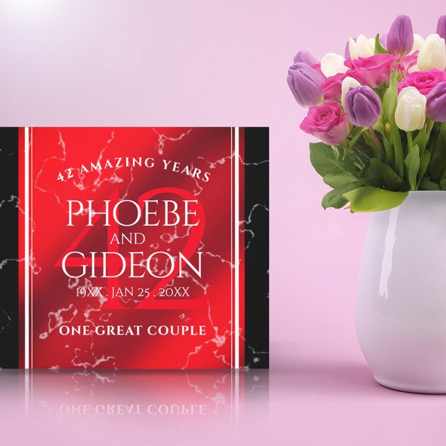 Impressão Em Tela Aniversário de Casamento do Elegante 42º Jasper (Criador carregado)