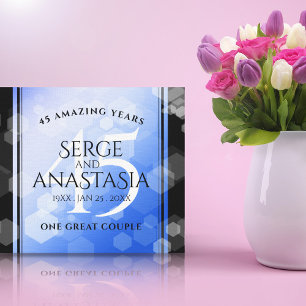 Impressão Em Tela Aniversário de Casamento do Elegante 45º Sapphir