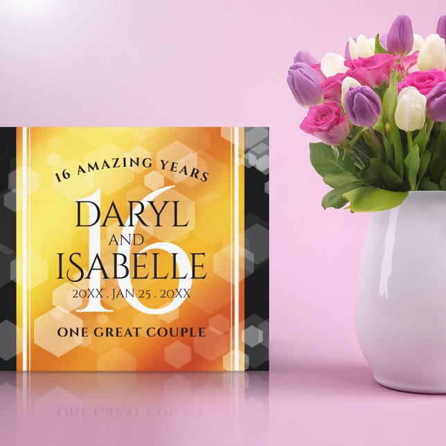 Impressão Em Tela Aniversário de Casamento Topaz do Ouro 16 (Criador carregado)