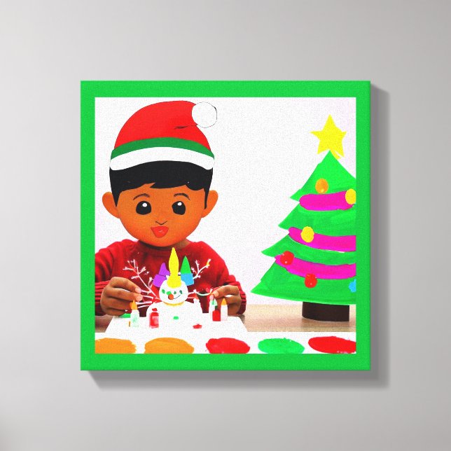 Impressão Em Tela Aniversário de Natal 4 (Frente)