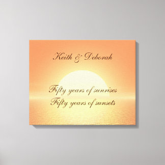 Impressão Em Tela Aniversário personalizável de 50 Ouros