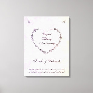 Impressão Em Tela Aniversário personalizável de Casamento de Crist