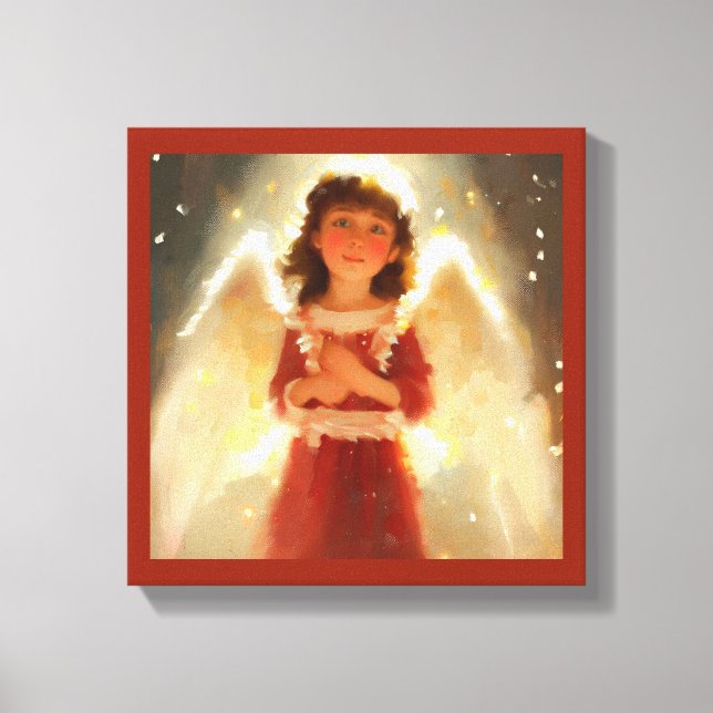 Impressão Em Tela Anjo de Natal 4 (Frente)