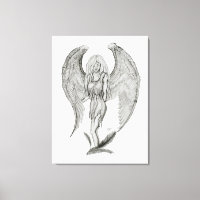 Anjo - Design preto e branco