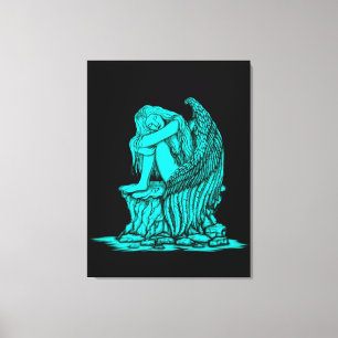 Impressão Em Tela Anjo dormindo na pedra