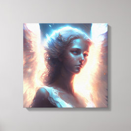 Impressão Em Tela Anjo Místico de Olhos Azuis