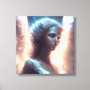 Impressão Em Tela Anjo Místico de Olhos Azuis