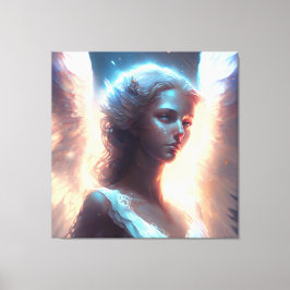 Impressão Em Tela Anjo Místico de Olhos Azuis