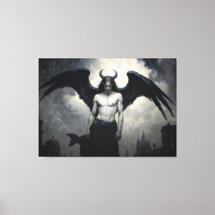 Impressão Em Tela Anjo Negro Lúcifer