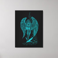Anjo perdido no Amor, desenho preto e verde