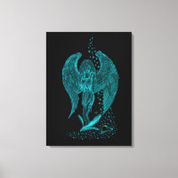 Anjo perdido no Amor, desenho preto e verde