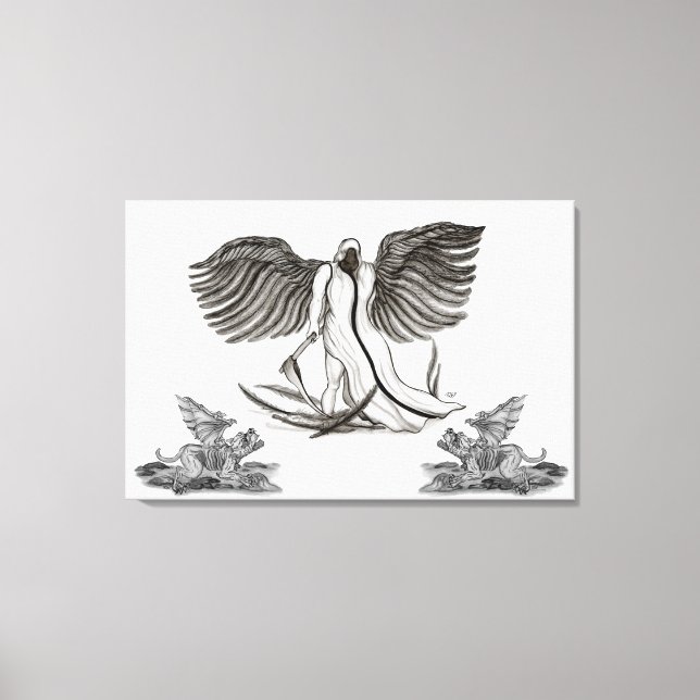 Impressão Em Tela Anjo Uriel (Frente)