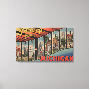 Impressão Em Tela Ann Arbor, Michigan - grandes cenas da letra