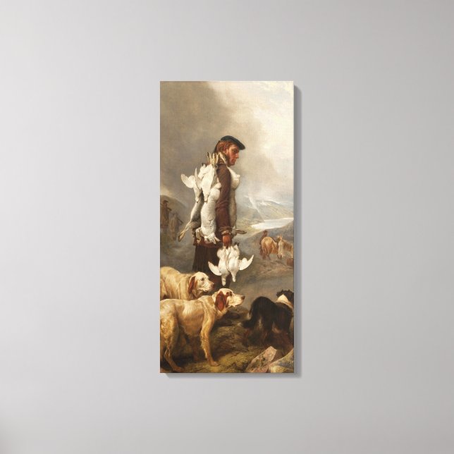 Impressão Em Tela Ansdell Winter Shoting Hares e Ptarmigan (Frente)