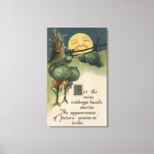 Impressão Em Tela Anthropomorphism do Dia das Bruxas GreetingCabbage