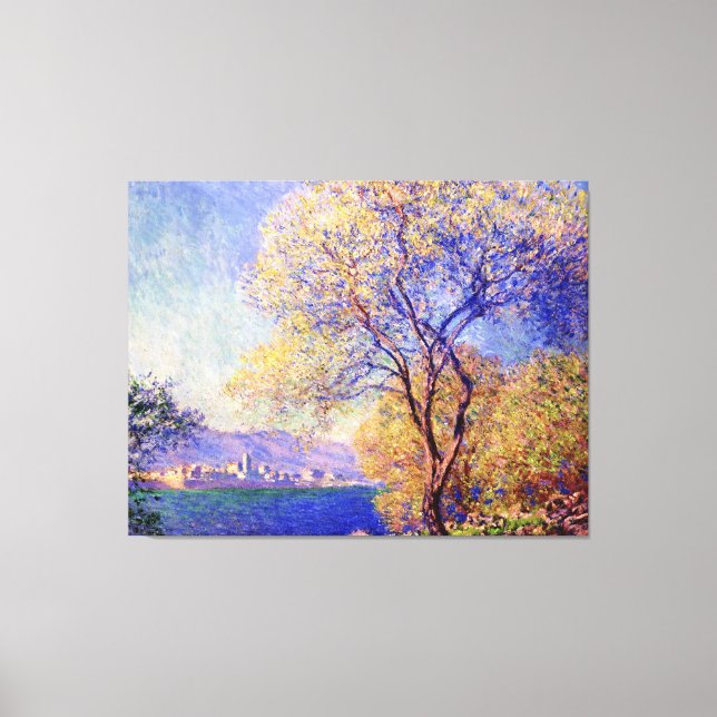 Impressão Em Tela Antibes, por Claude Monet (Frente)