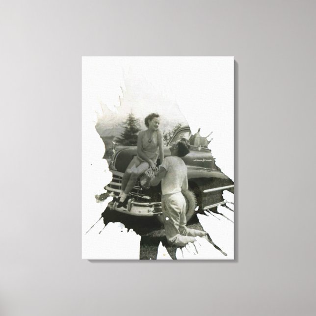 Impressão Em Tela Antiga Arte do Tabuleiro de Fotografias (Frente)