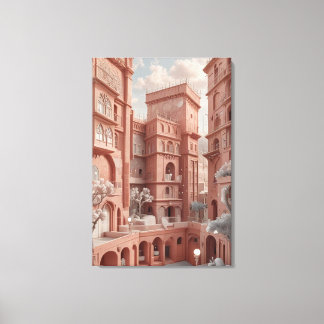 Impressão Em Tela antiga cidade de sanaa Ai pintura