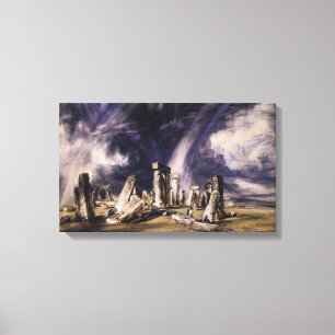 Impressão Em Tela Antigo Monumento Stonehenge (por John Constable)